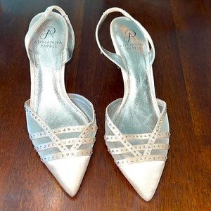 Adrianna Papell Pointed Toe Cream Heels